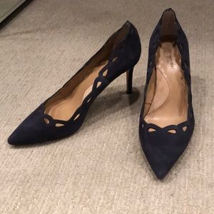 Navy blue suede Banana republic heels